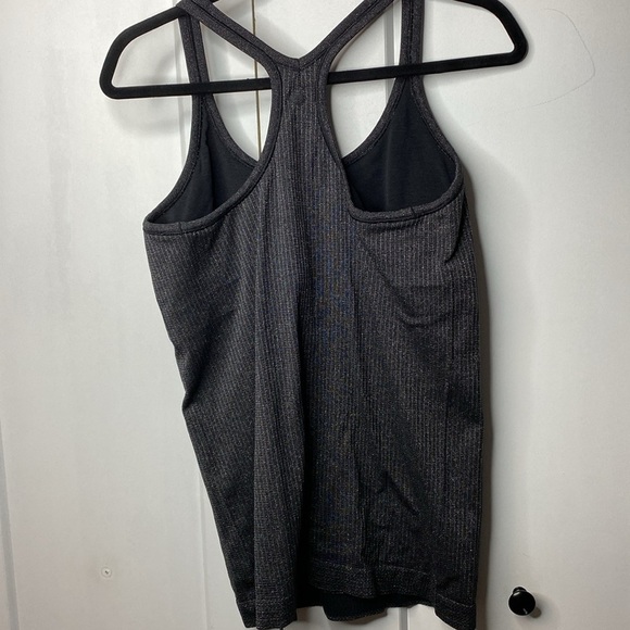 Lululemon Black Ribbed Tank Top with a slight shimmer - 12 - Picture 6 of 9